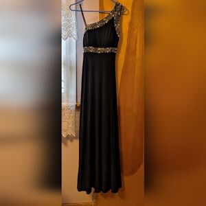 Black Beaded Formal Dress